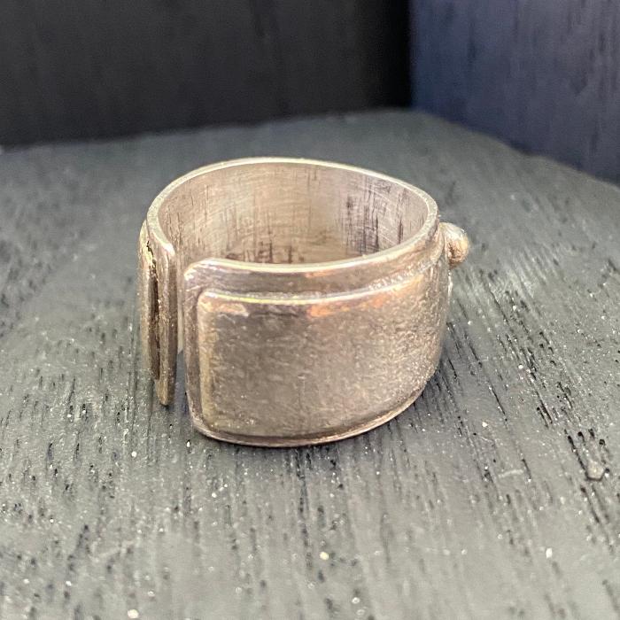 handmade 925 sterling silver adjustable applique cuff ring