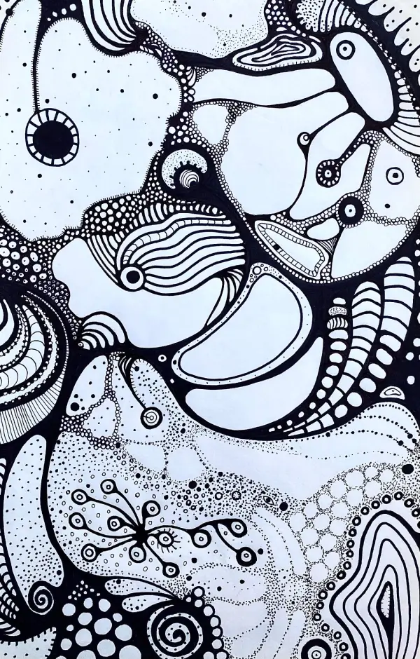 black and white drawing